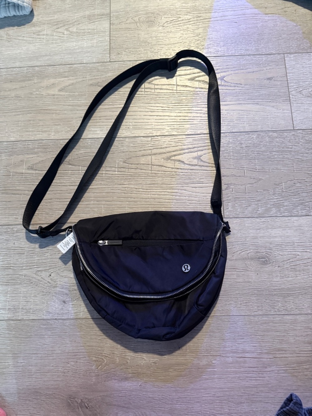 lululemon athletica Black Crescent Belt Bag with Adjustable Strap